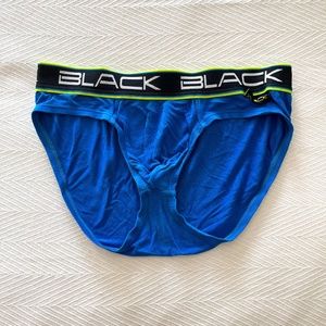 Andrew Christian "Black" Briefs With Almost Naked Pouch Blue Size Small